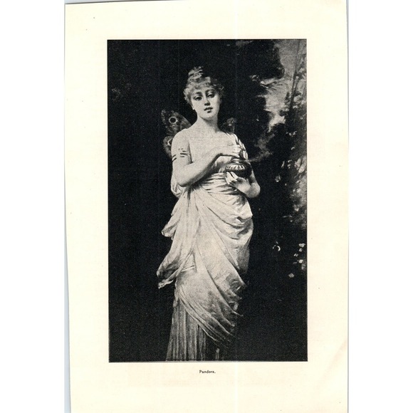 None Other - Pandora by Sichel c1890 Victorian Art Print AE8